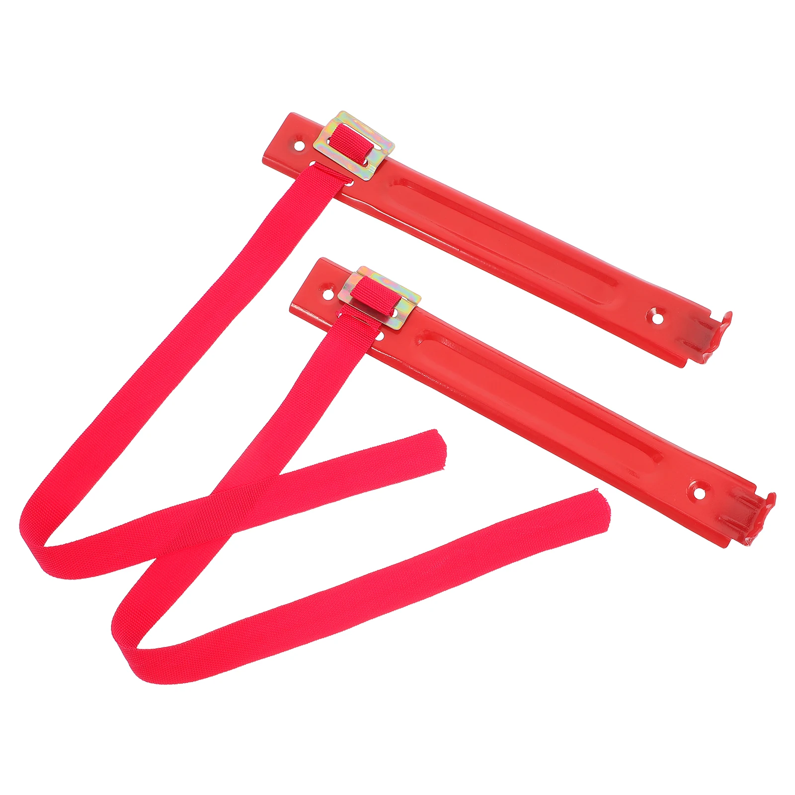 2pcs Fire Extinguisher Hook Brackets Holders Hanger Heavy Duty Wall Mount Red Space Saving Easy Installation Versatile Use Fire