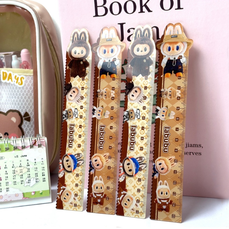 Cartoon Acrylic Ruler Wave Pattern Creative Stationery for Kids School Children Math Geometry Tool Office Supplies Student Gift