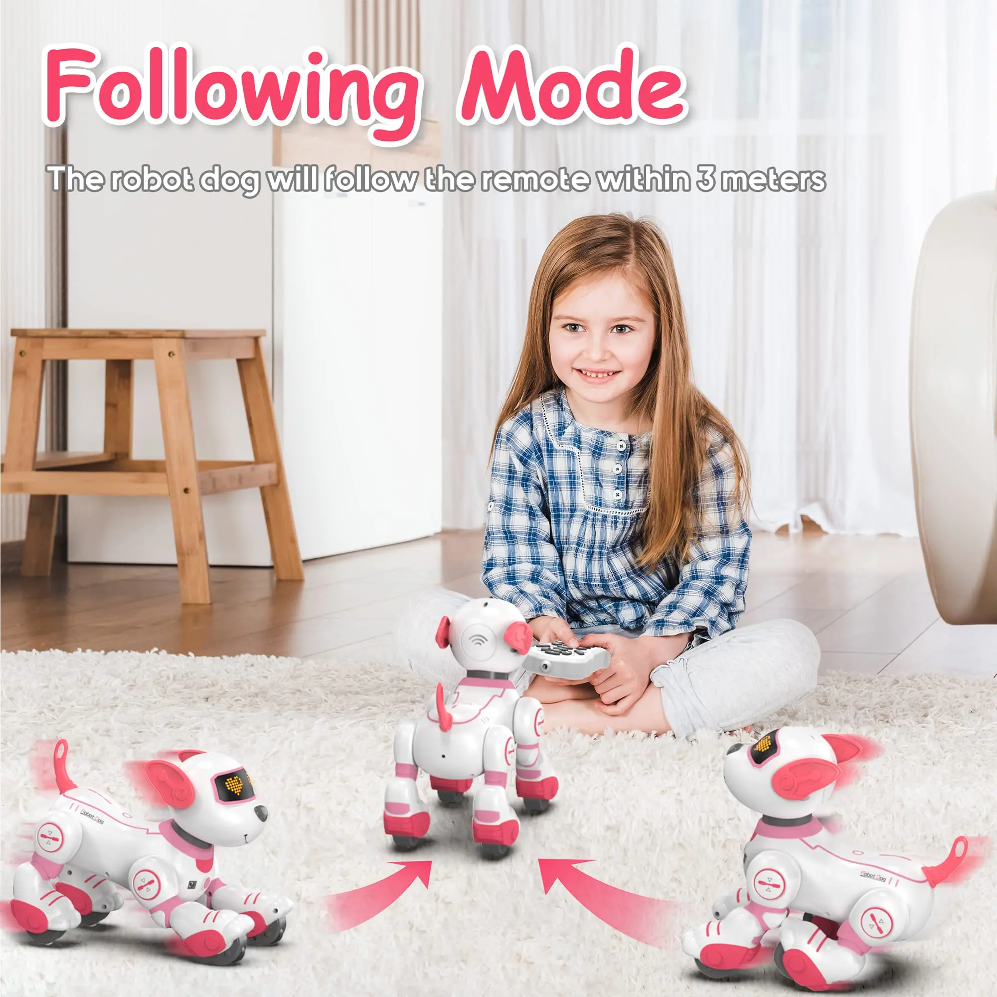Intelligent Robot Dog Remote Control Electronic Sing Dance Follow Smart Interactive Stunt Music Toy Programmable Puppy Kid Gift