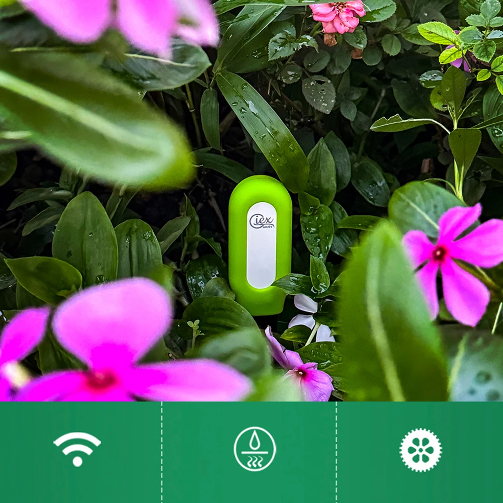 Sensor de Humedad del Suelo Capacitivo WiFi & Zigbee, Medidor de Humedad de Plantas y Probador de Temperatura Compatible con TUYA 2MQTT ZHA