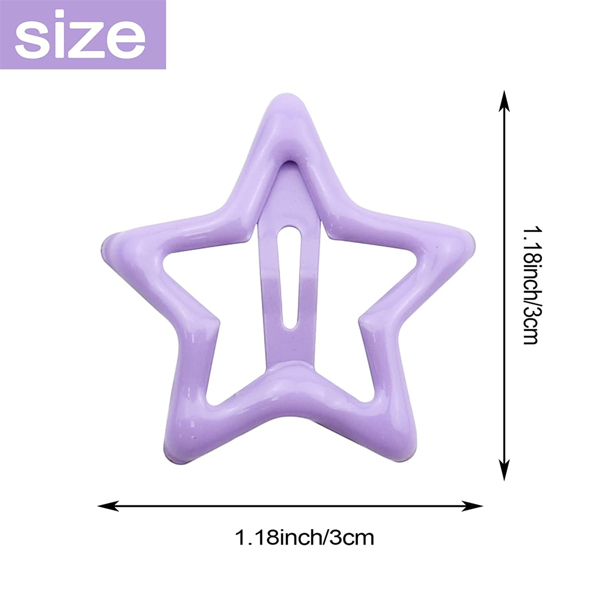 女性と女の子のためのスターとヘアクリップ,ランダムな色,ヘアクリップ,かわいいヘアクリップ,金属,30個