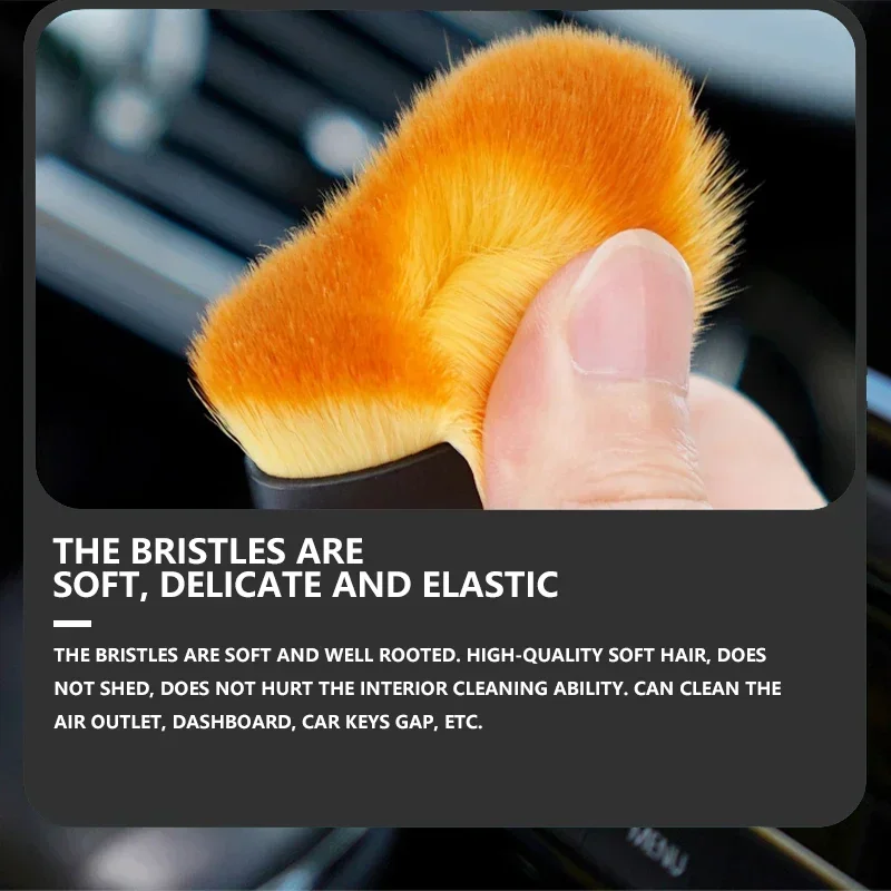 Herramienta de limpieza Interior de coche, cepillo suave de limpieza de salida de aire acondicionado para Tesla modelo 3, modelo X Y Roadster Performance