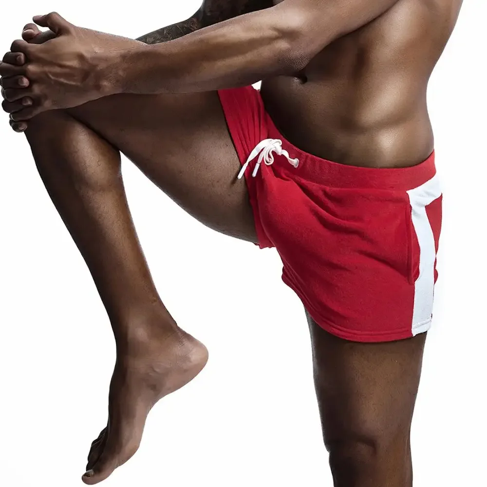 Seobean-Pantalones cortos de terciopelo para hombre, Boxer vintage, pantalones cortos de gimnasio, bragas masculinas, gruesos, con bolsillo para correr