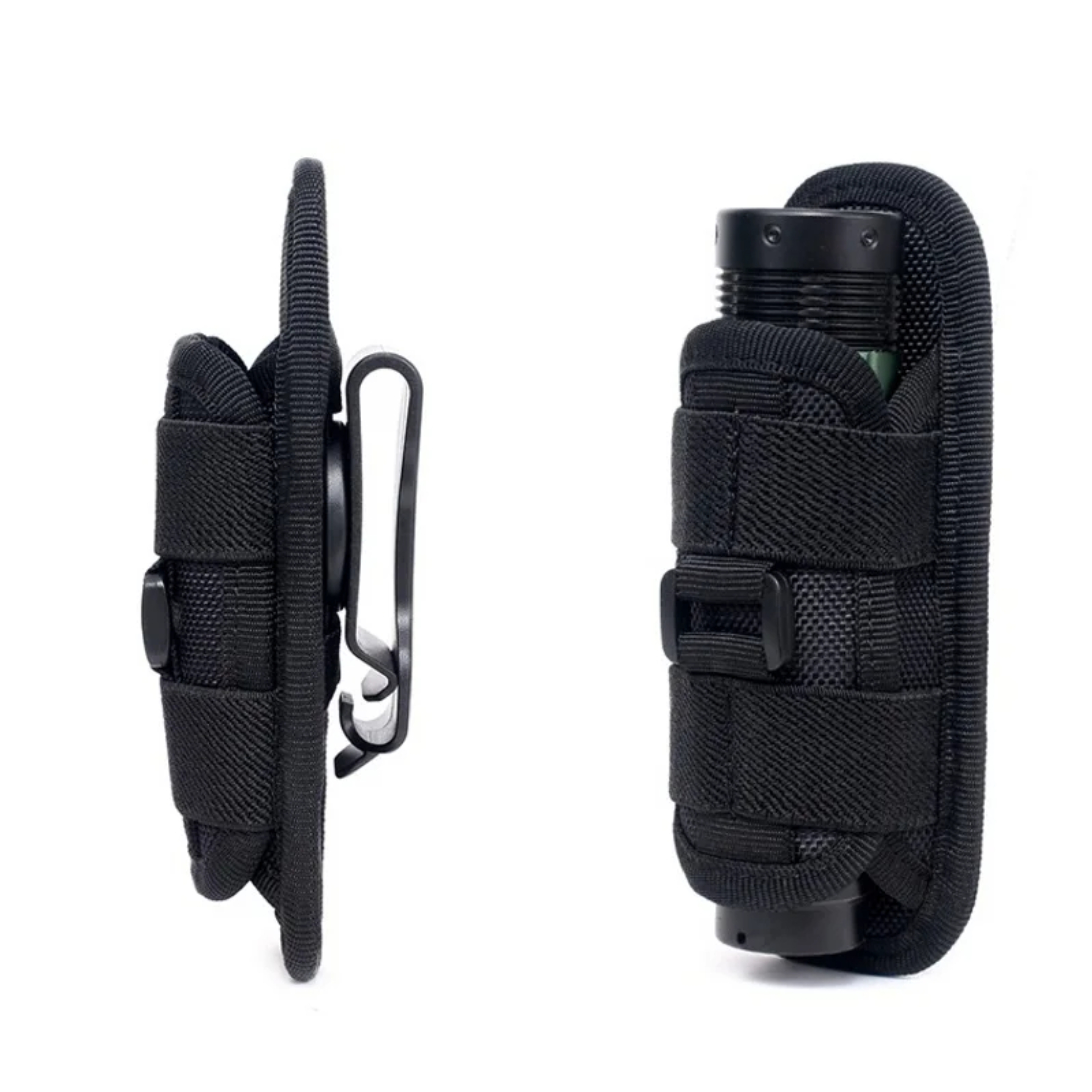 360 °   Draaibare zaklamphoes - Nylon etui |   Tactische heuptas voor de jacht buiten