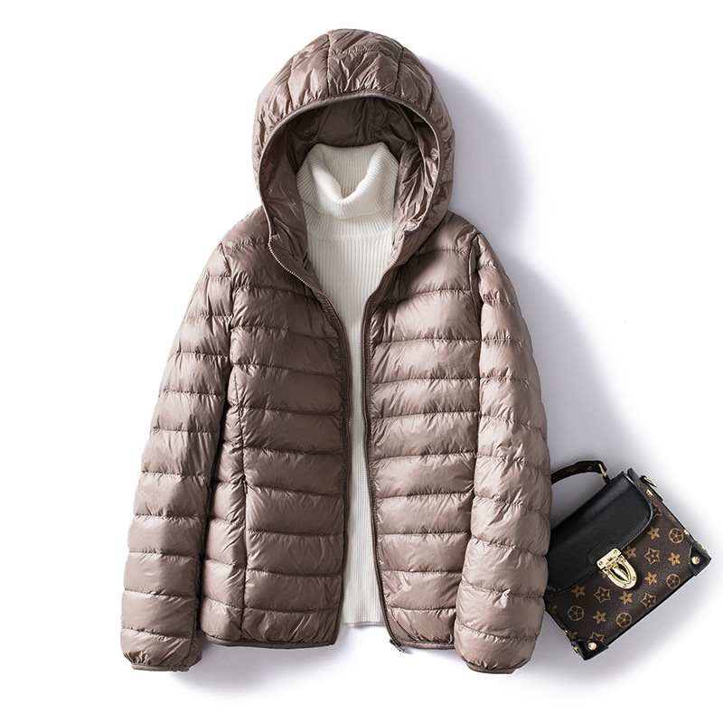 Plus Size 5xl 6xl 7xl Frauen ultraleichte packbare Herbst Winter warme Jacken Neuankömmlinge weibliche schlanke kurze Daunen mantel
