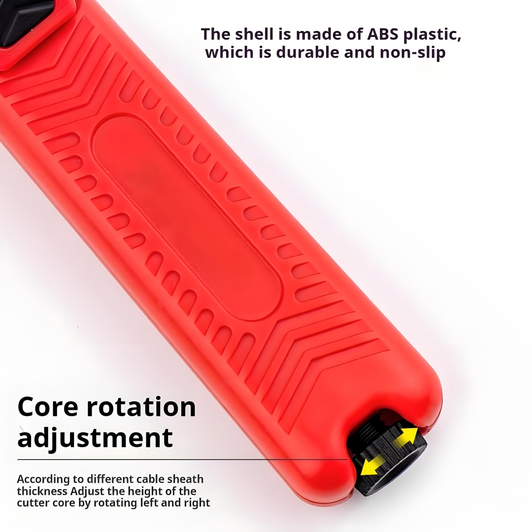 Cuchillo Pelacables de electricista, herramienta de pelado manual con mango de goma para cable de PTFE de goma de silicona, PVC de 4-50mm
