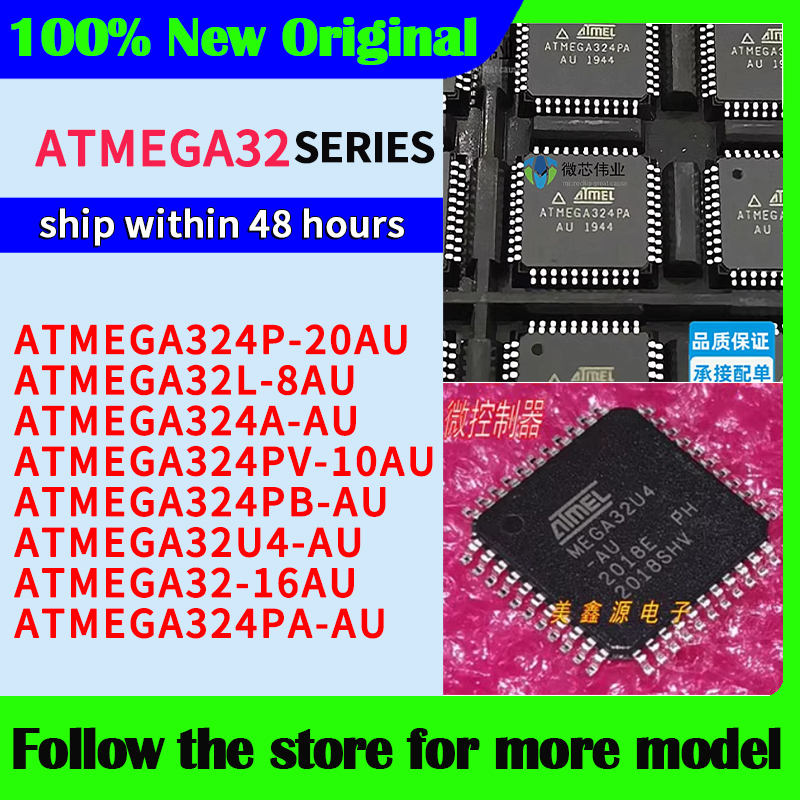ATMEGA324P-20AU ATMEGA32L-8AU ATMEGA324A-AU ATMEGA324PV-10AU ATMEGA324PB-AU ATMEGA32U4-AU ATMEGA32-16AU ATMEGA324PA-AU Nuevo