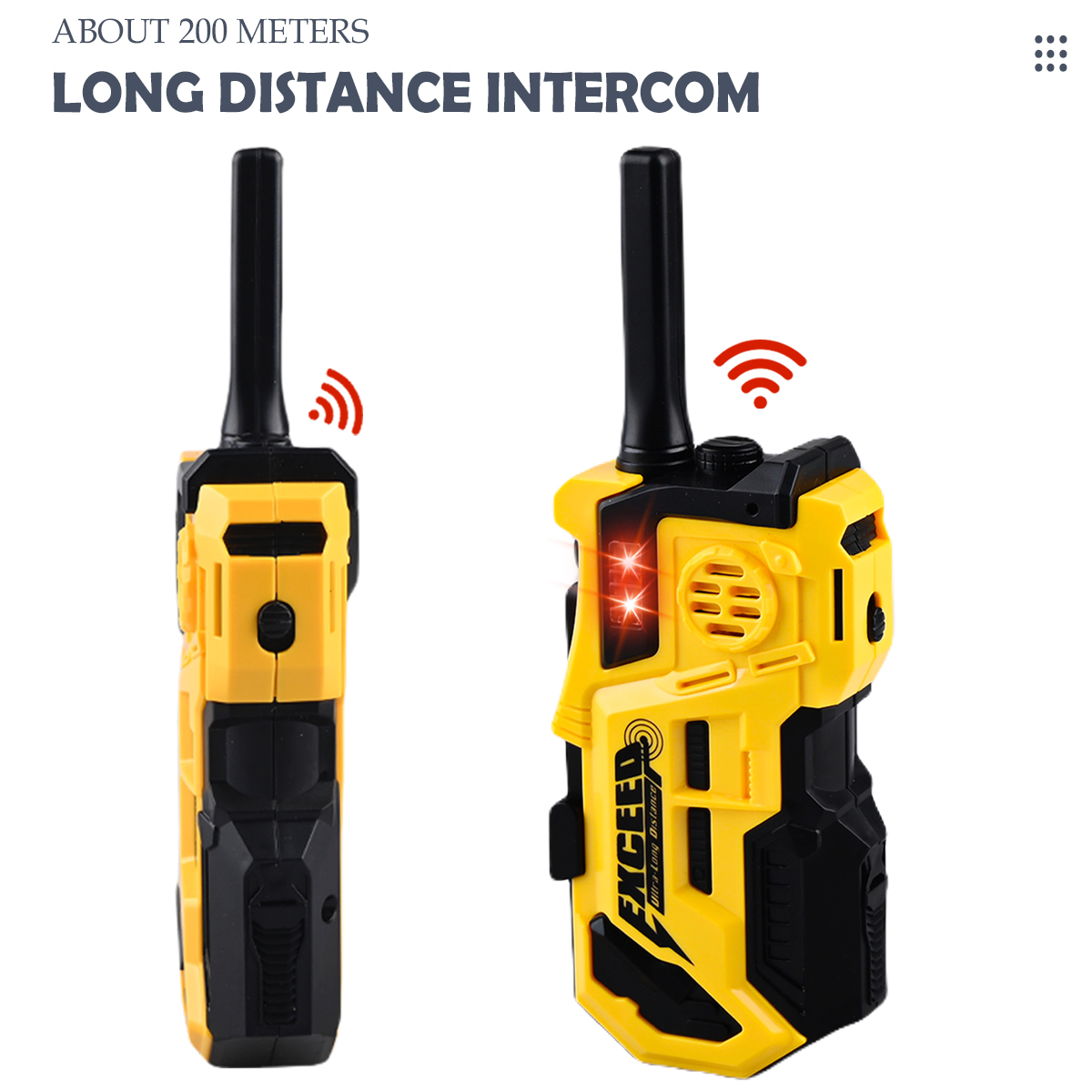 Talkie-walkie, 2 pièces, jouets talkies longue portée pour enfants, canaux, jouet radio bidirectionnel avec lumière, pour sports de plein air, camping, escalade