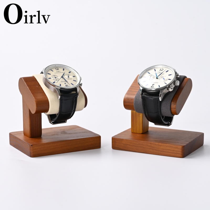 Oirlv Retro Solid Wooden Watch Bracelet Bangle Display Holder Stand Rack Retail Shop Showcase Brazaletes Jewelry Rack Wholesale