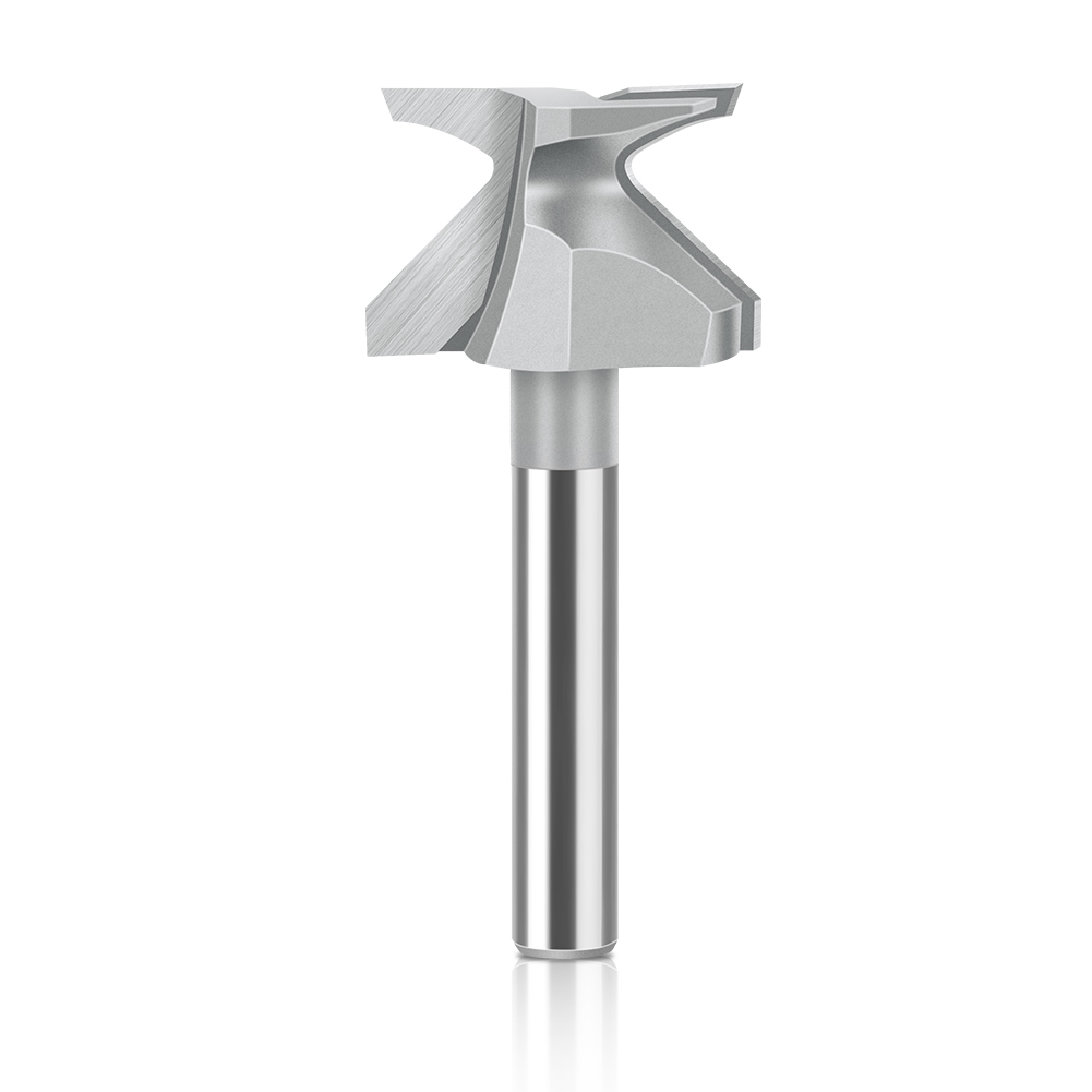 Broca enrutadora para carpintería con vástago R10 de 1/4 ", vástago de 6mm, broca enrutadora de lengüeta y ranura, broca en V con punta de carburo