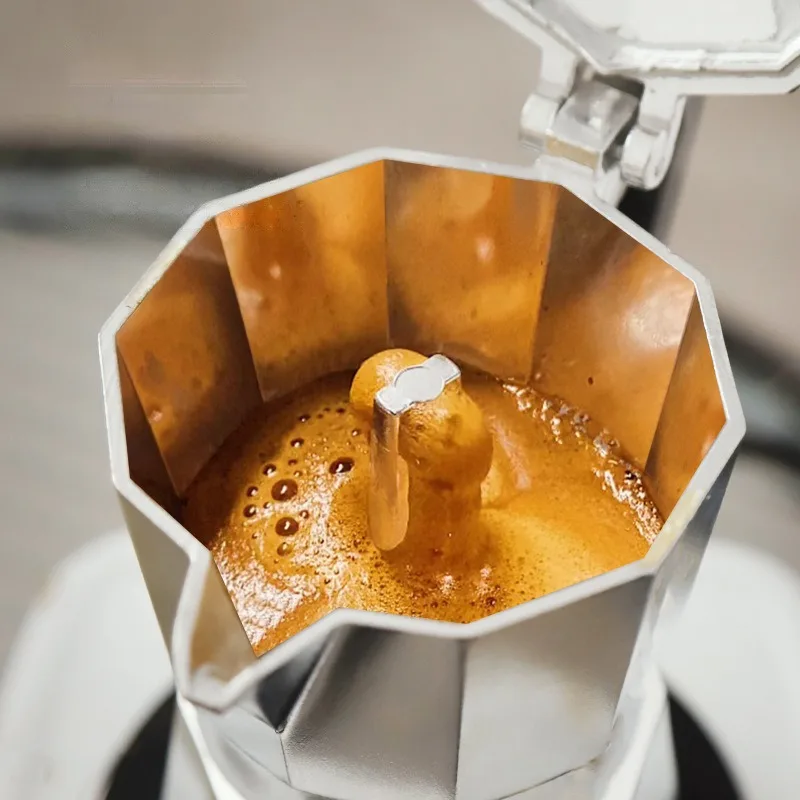 Cafeteras Mocha, cafetera octogonal de aluminio italiano, cafetera, tetera, cafetera portátil