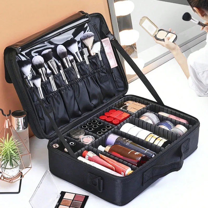 Estuche de cosméticos de gran capacidad, caja de herramientas de maquillaje para manicura impermeable, bolsa de maquillaje para viaje, nueva herramienta de tatuaje profesional, estuche de maquillaje