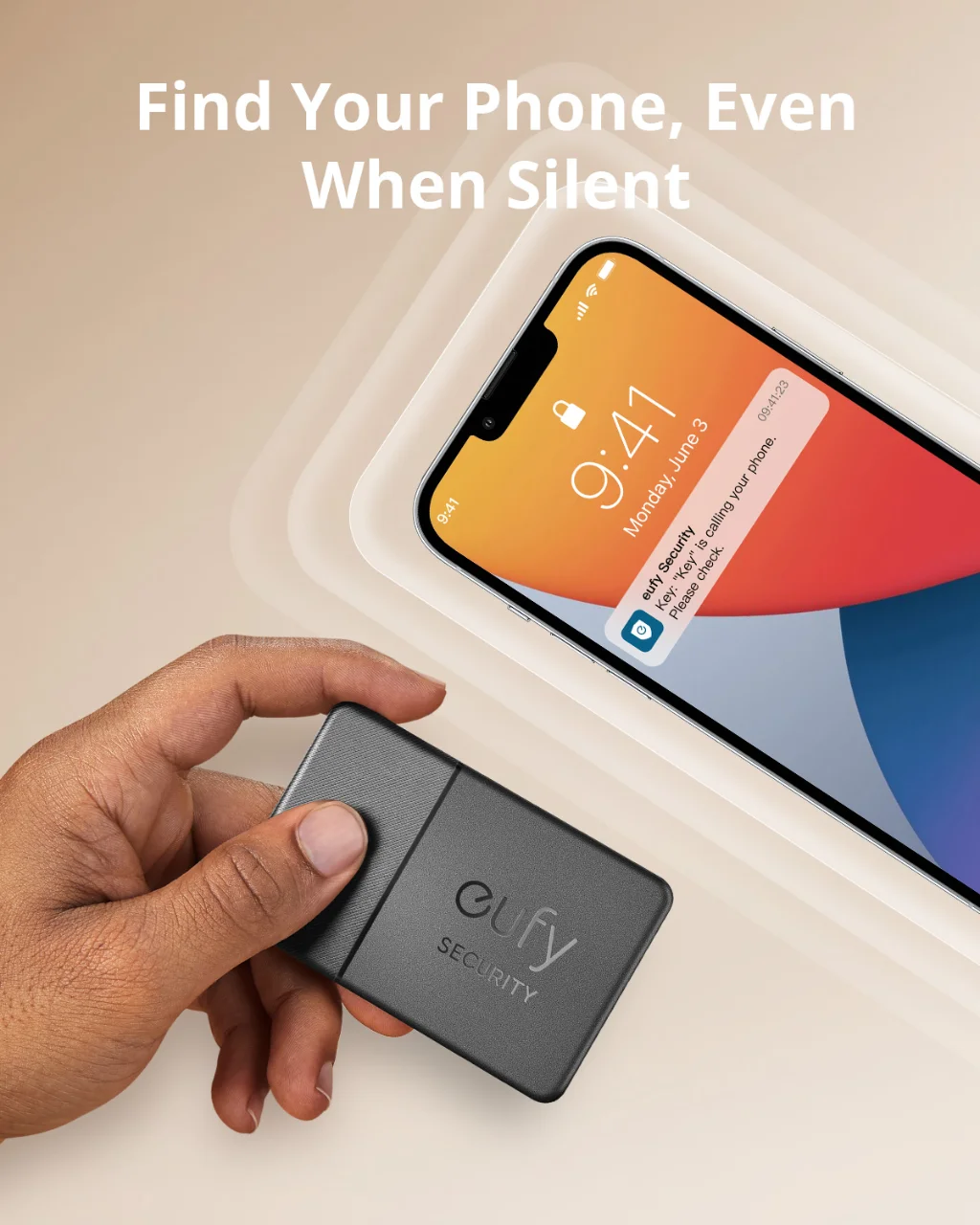 (Stock européen) carte SmartTrack Eufy Security fonctionne avec Apple Find My Wallet Tracker détecteur de téléphone résistant à l'eau autonomie de la batterie de 3 ans