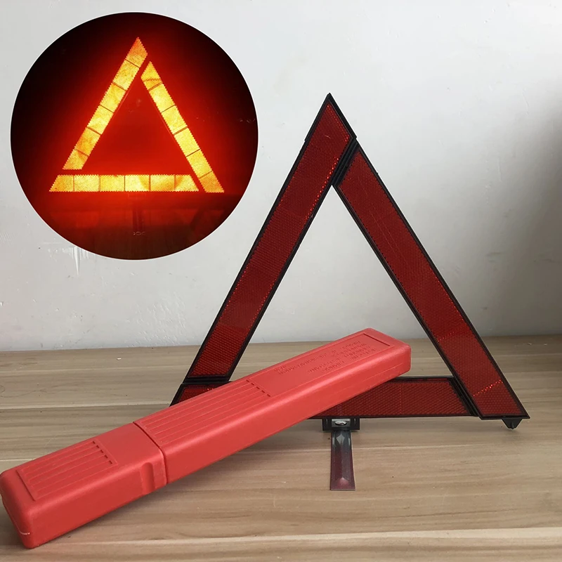 Auto Statief Gevouwen Stopbord Reflector Auto Noodstoring Waarschuwing Tool Driehoek Rode Reflecterende Veiligheid Gevaar Auto Accessoires