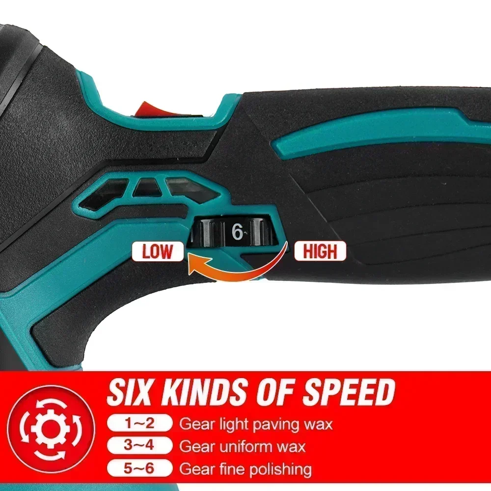 ONEVAN Cordless 21V Lucidatrice per auto Lucidatrice elettrica Automobile Auto Lucidatura Sigillatura Smalto Macchina adatta per 21V 18v Batteria Spille