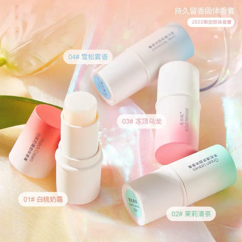 1-4 unids/set Perfumes sólidos fragancia ligera fresca duradera palos largos sólidos bolígrafos de bálsamo sólido fragancias para mujeres hombres Perfumes corporales
