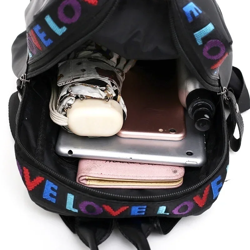 Mochilas para mujer Moda LOVE Bolso de hombro casual Mochila escolar