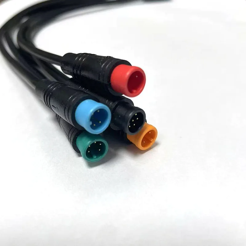 Cable de extensión M8 de 2/3/4/5/6 pines macho a hembra, enchufe para bicicleta eléctrica Julet, conector impermeable, Sensor de señal de freno, Cable eléctrico