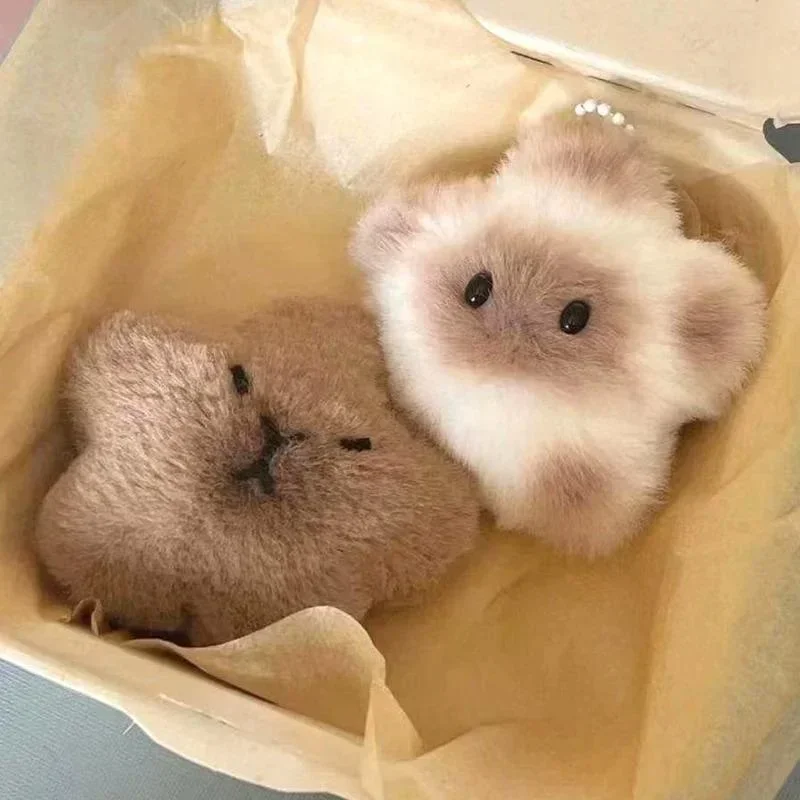 1x capybara ตุ๊กตายัดนุ่นพวงกุญแจรูปดาวของเล่นรูปการ์ตูนตุ๊กตานุ่มนิ่มกระเป๋าเป้สะพายหลังของตกแต่งพวงกุญแจถุงของขวัญสำหรับเด็ก