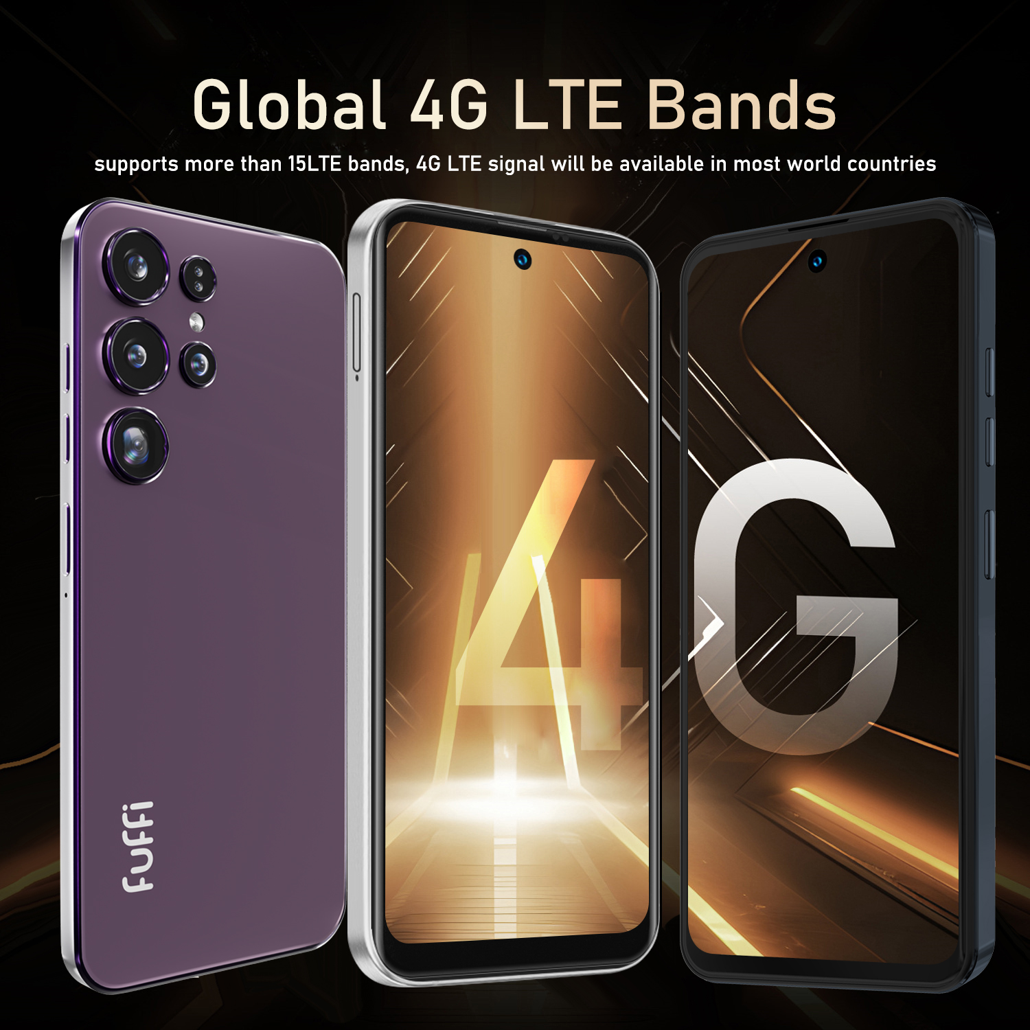FUFFI Smartphone de 6,56 pulgadas, teléfono dual SIM de red 4G, teléfono Android 10,0 con 32 GB de ROM, procesador de cuatro núcleos, teléfono de 2 + 2 MP píxeles