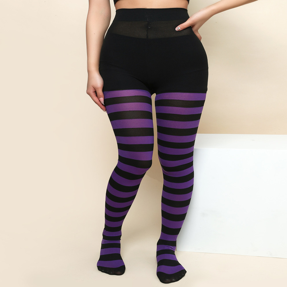 FCCEXIO-Leggings de Yoga a rayas para mujer, mallas largas con estampado de estilo gótico, informales, Punk, deportivas, de cintura alta, elásticas para entrenamiento
