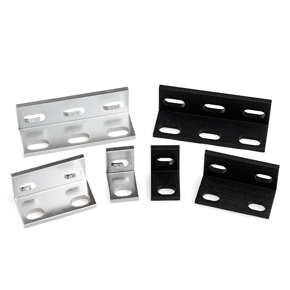 8Pcs/Lot Single/Double/Triple Universal L Type Corner Bracket Fitting Connector Angle Brackets for 20 Series Aluminium Profiles