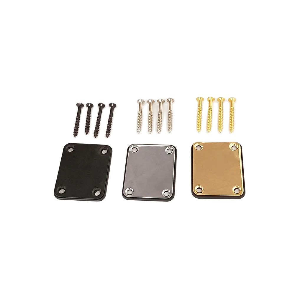 1 Set E-Gitarre Halsplatte Fix Tele Gitarre Hals Gelenk Board 4 Schrauben