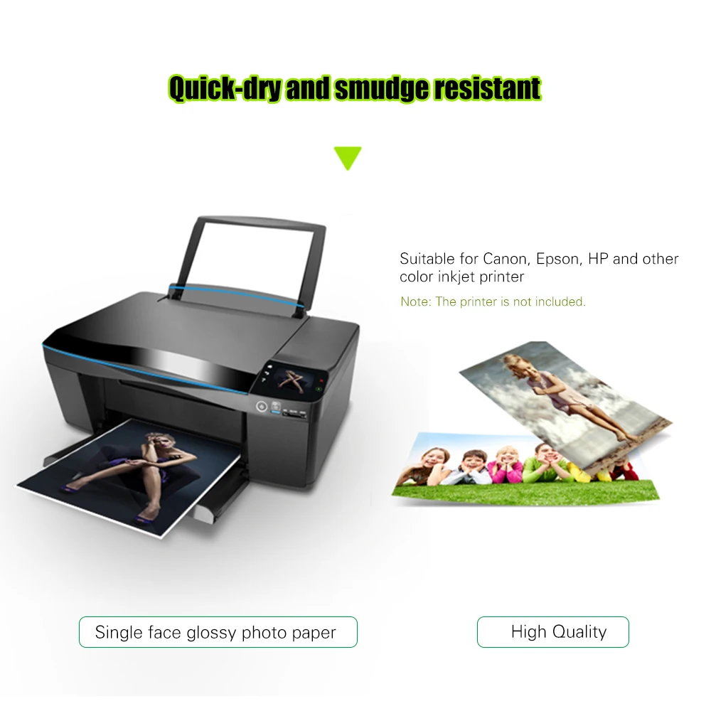 Chuyên Nghiệp 4R Kích Thước 100 Tờ Giấy In Ảnh Bóng Chống Thấm Nước, Nhanh Khô Phù Hợp Cho Mực In Epson In Phun Màu Media Cho Máy In HP Tờ
