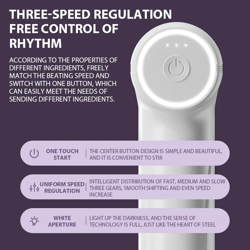 Batidor de huevos eléctrico recargable para el hogar, batidor de huevos inalámbrico pequeño, crema para hornear, batidor eléctrico, batidora de mano para pasteles