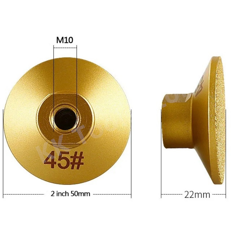 45/60/100# Brazed Flat Grinding Head Abrasive Polishing Stone Marble Quartz Granite Cobblestone Grind Sharp Efficient