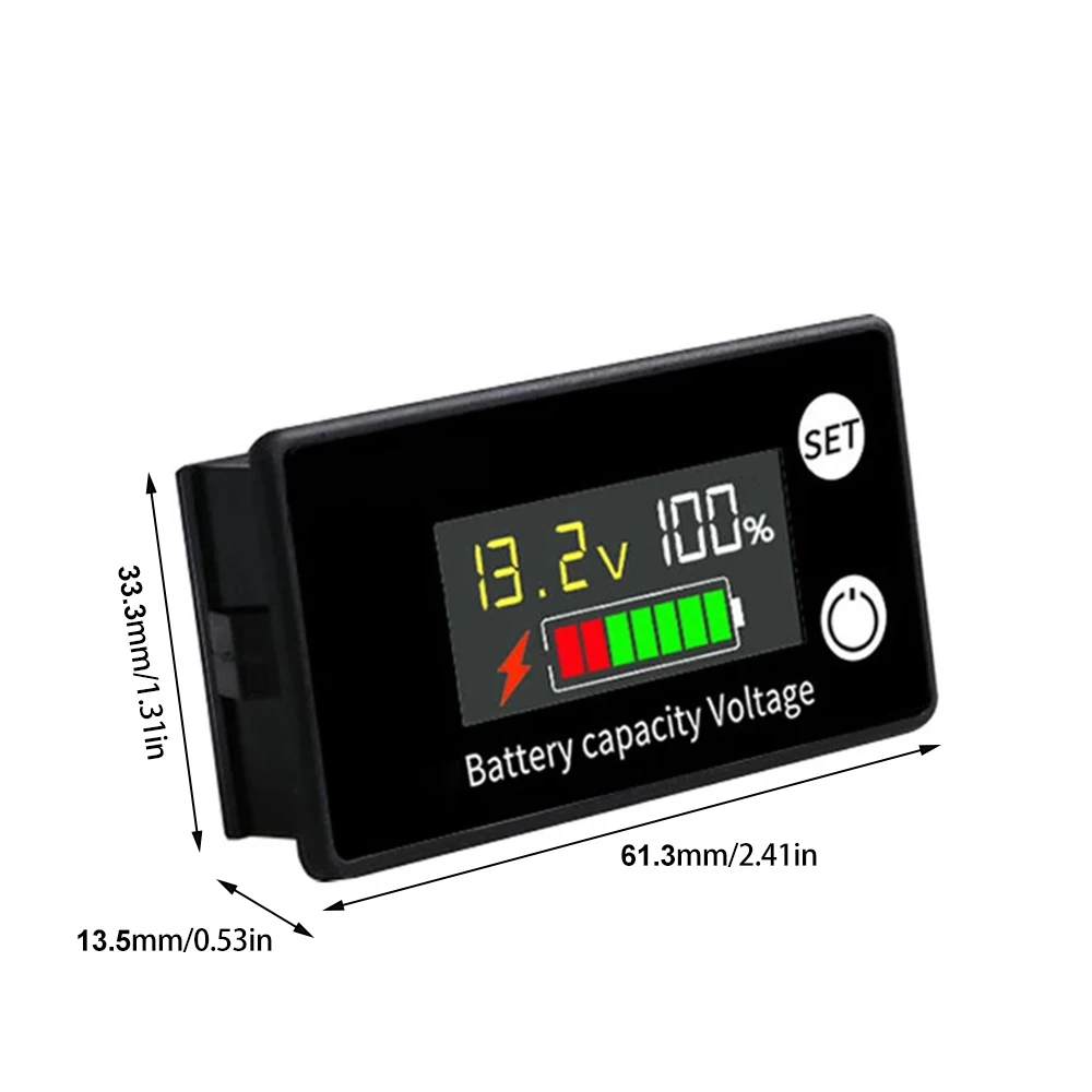 DC 8 V-100 V Batterij Capaciteit Indicator Lood-zuur Lithium Leven PO4 Auto Motor Voltmeter Voltage Gauge 12 V 24 V 48 V 72 V