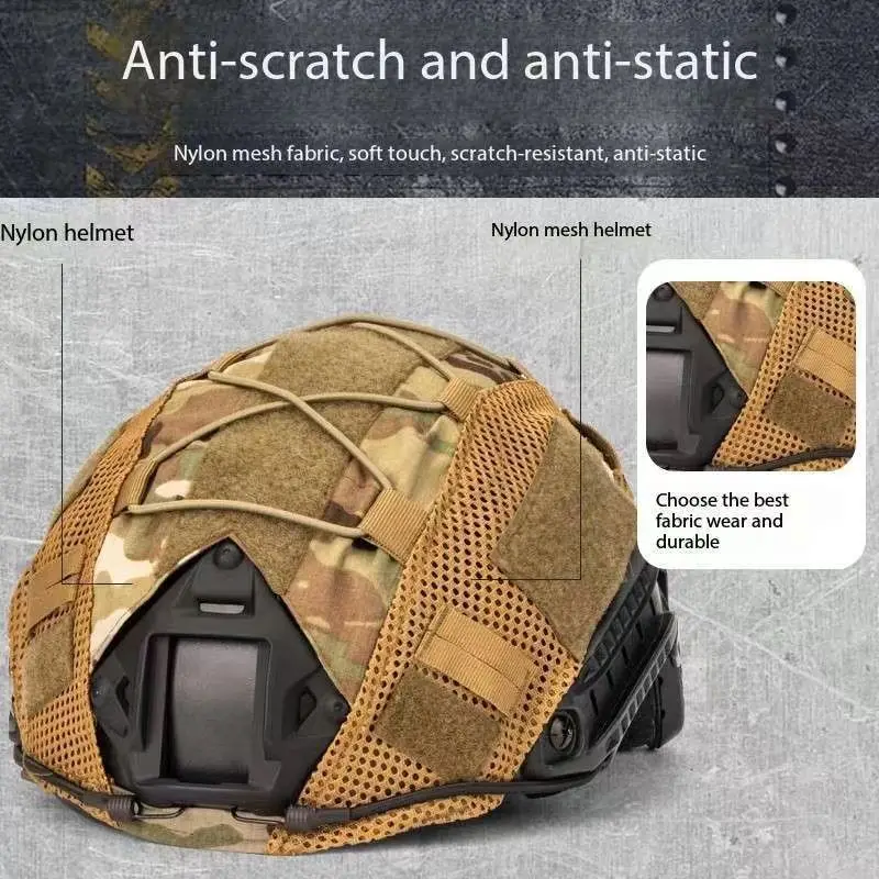 Helmhoes voor Fast MH PJ BJ OPS-Core Helm Airsoft Paintball Tactische Helmhoes Camouflage Nylon Helmhoes