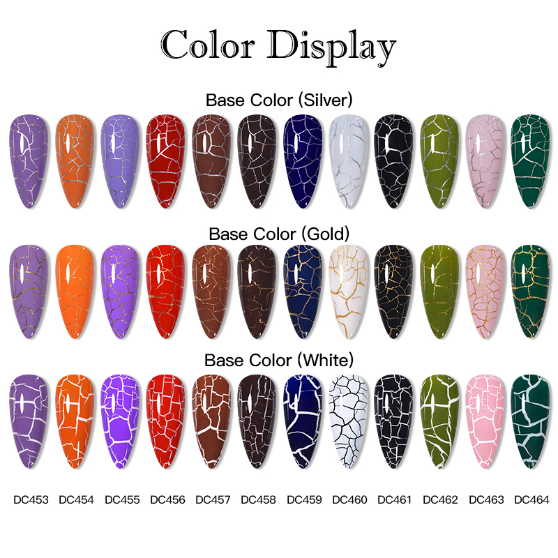 Mtssii-esmalte de uñas de Gel craquelado, 7ml, laca para uñas agrietada, barniz artístico de uñas de secado rápido, Base híbrida semipermanente para remojar, capa superior