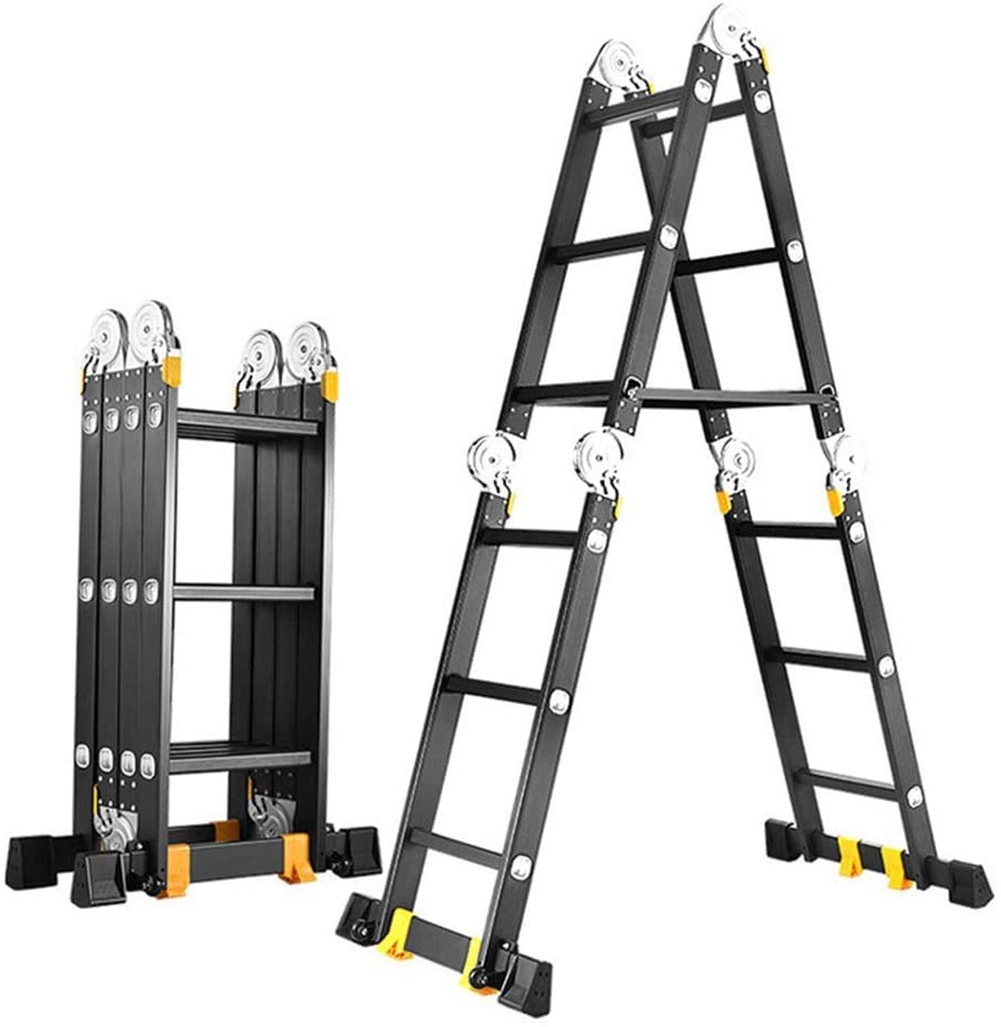 Deliladder Aluminium Straight Extension Combination Ladder 3x7,3x8,3x9...3x14 EN131
