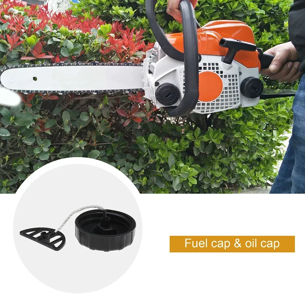 1/2 Chiếc Nắp Bình Xăng Dầu Nắp Khí Nhiên Liệu Filler Nắp Thay Thế Cho Stihl MS170 MS180 017 018 máy Cưa Xích Bình Nhiên Liệu Không Nón Lắp Ráp