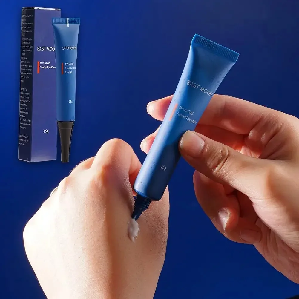 Crema para ojos para hombres, hialuronato, Gel fresco para ojos, crema hidratante debajo de los ojos para ojeras, hinchazón, líneas finas, cuidado de los ojos