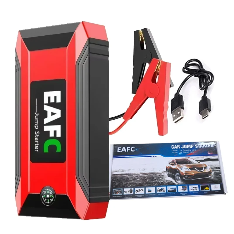 EAFC 12V Auto Starthilfe Power Bank Tragbare Auto Batterie Booster LadegerätStart Gerät Auto Notfall Start-up Beleuchtung