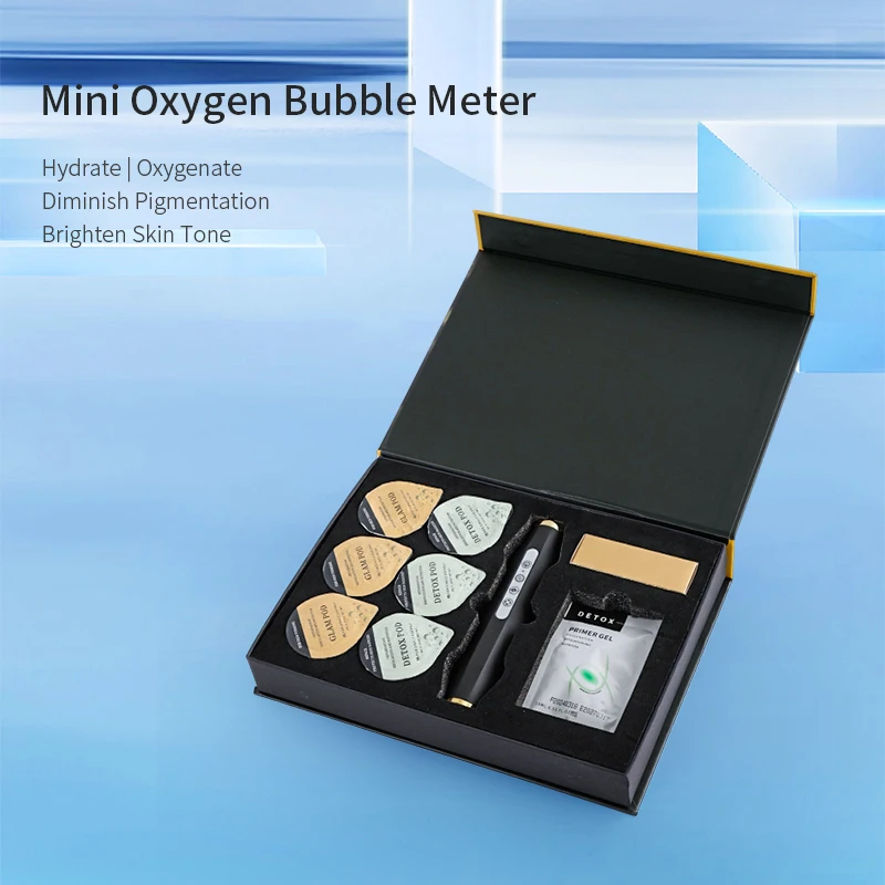 Caneta bolha de oxigênio co2 facial, medidor de beleza para cuidados com a pele, dispositivo de balanceamento de oxigênio, spa doméstico, ferramenta de cuidados com a pele