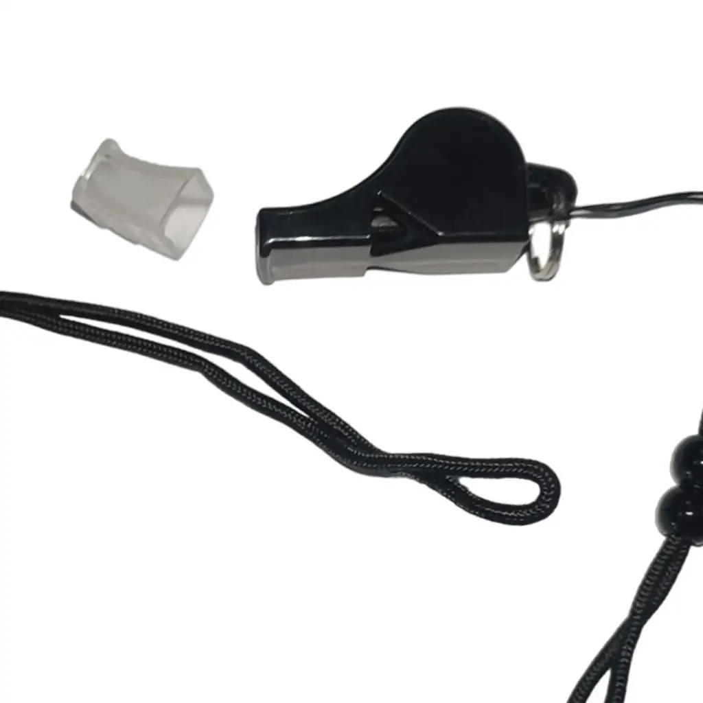 Silbatos de árbitro deportivo, silbatos con cordón para deportes, emergencias,