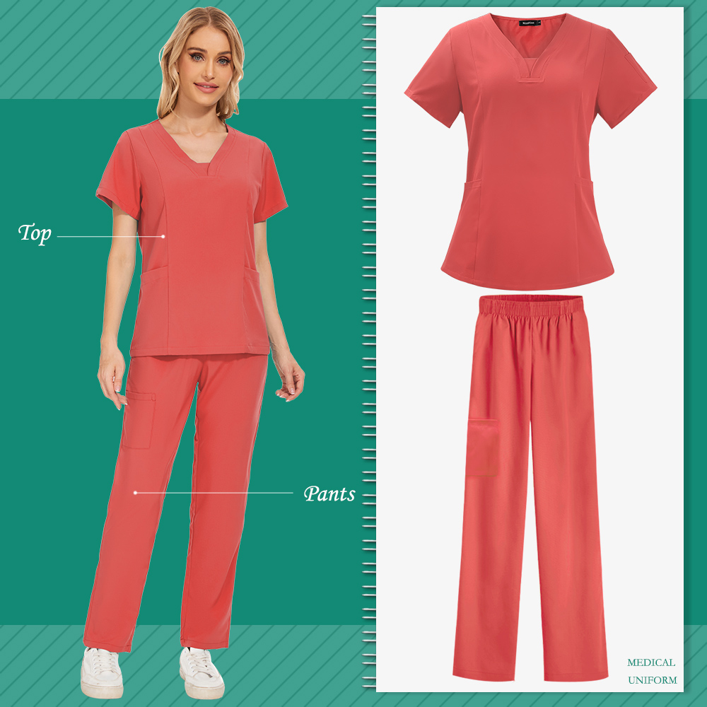 Uniforme clinique mode gommages costume uniforme hôpital gommage Joggers vêtements médicaux médecin uniforme de soins infirmiers gommages pour femmes ensemble