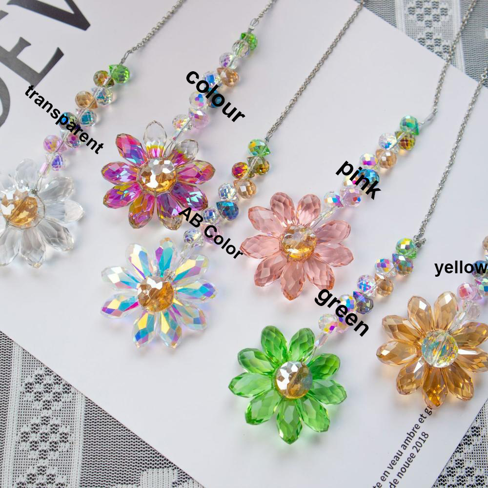 Atrapasueños de cristal Daisy K9 para ventana, decoración de arcoíris para interiores, Patio, jardín, adorno de Navidad para el hogar