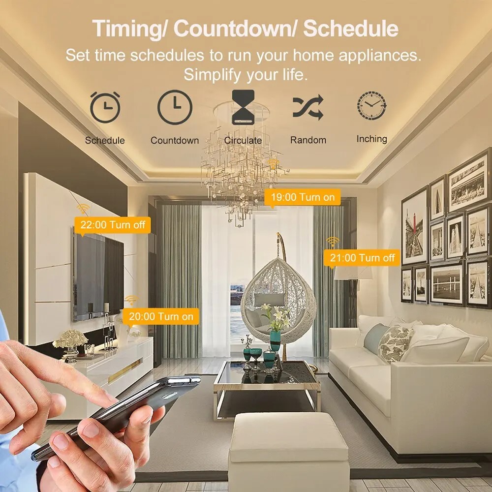 EWeLink EU Smart Socket WiFi Smart Plug mit Stromüberwachung Timing Sprachsteuerung Yandex Aliceру Lorenzo Alexa Google Assita