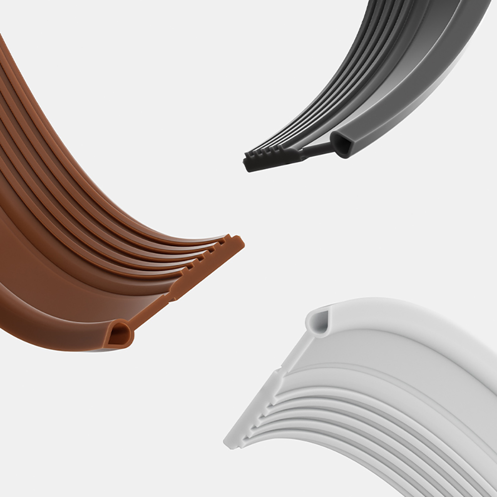 28/50mm Hoogte Deurafdichting Strip Flexibele Zachte TPE Onder Deur Tochtstrip 1M Zelfklevende Stofdicht winddicht Strippen