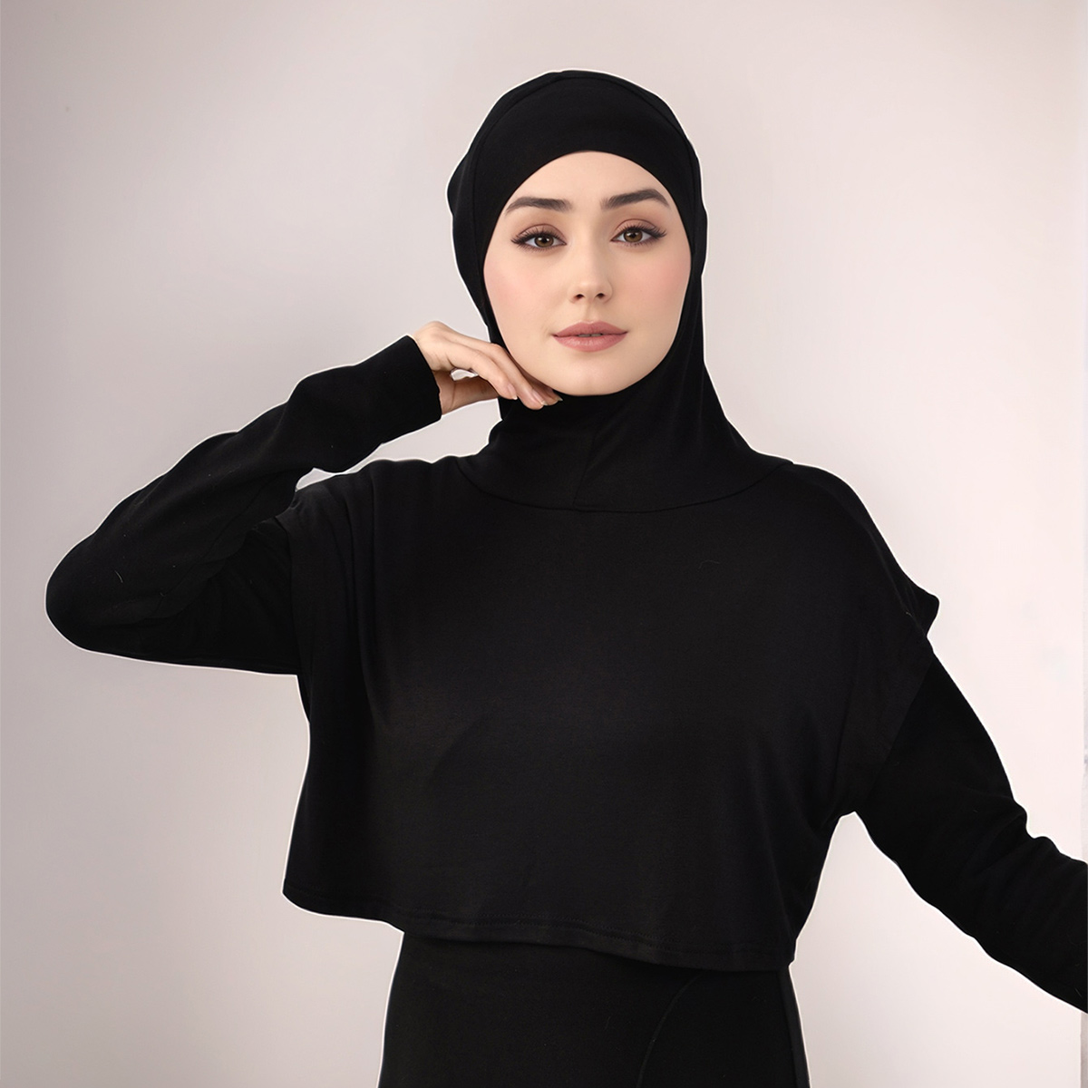 Muslimische islamische innere Kapuze Hijab Frauen grundlegende Weste ärmellose Bodenbildung Shirts islamische Kleidung Türkei arabische Abaya Tops