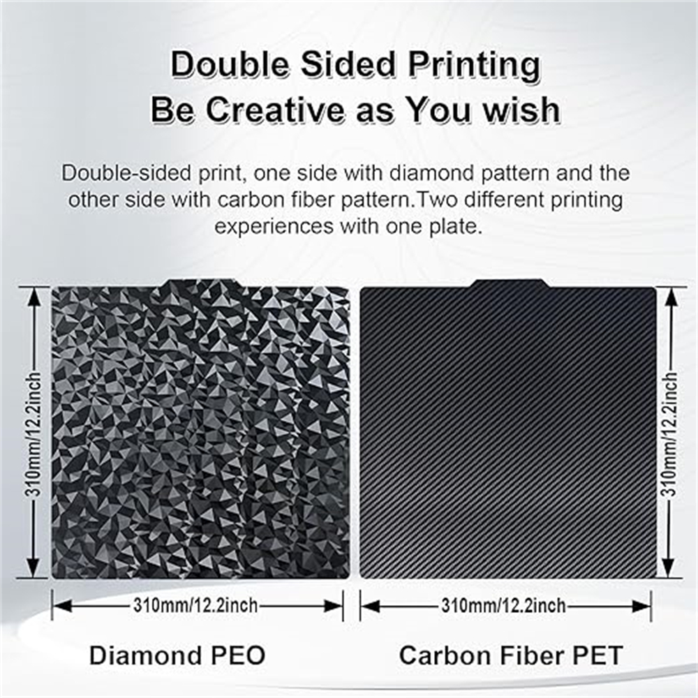 310 × 310 ミリメートル砲兵用サイドワインダー X2 シートベッドペイ Cr10 310 × 310 シート加熱ベッド磁気ベッドペイビルドプレートホログラフィック H1H