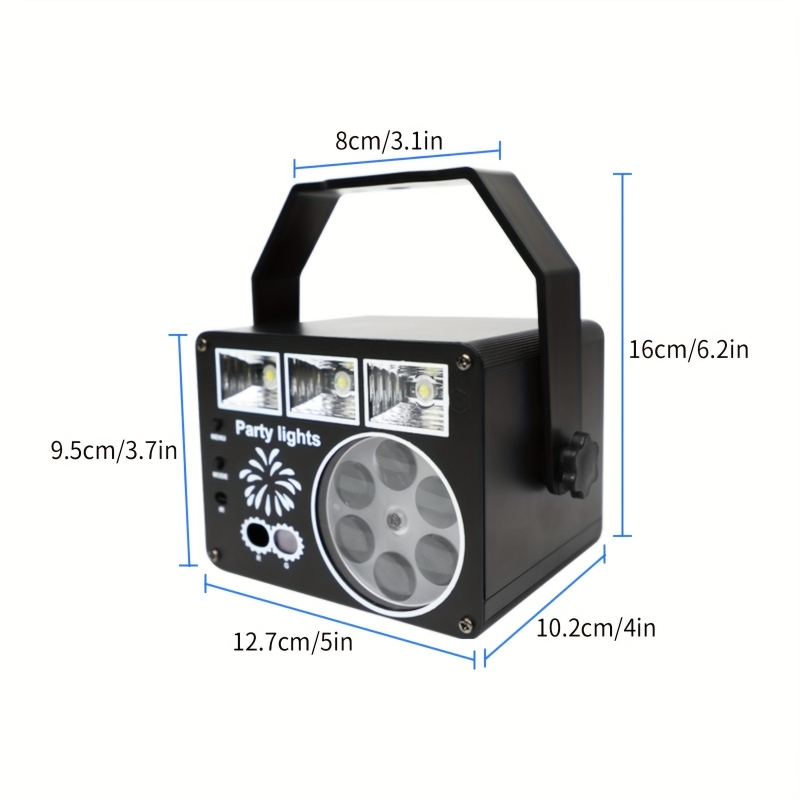 ディスコライトパーティーライト DJ ライト LED プロジェクターハニカムパターン音楽制御舞台効果ライトパーティーホームホリデーデコレーション