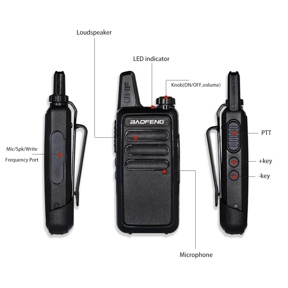 Baofeng BF-5R UHF band Mini Walkie Talkie Handheld Two Way Radio BF 5R USB Portable Lade Radio Jagd Wandern