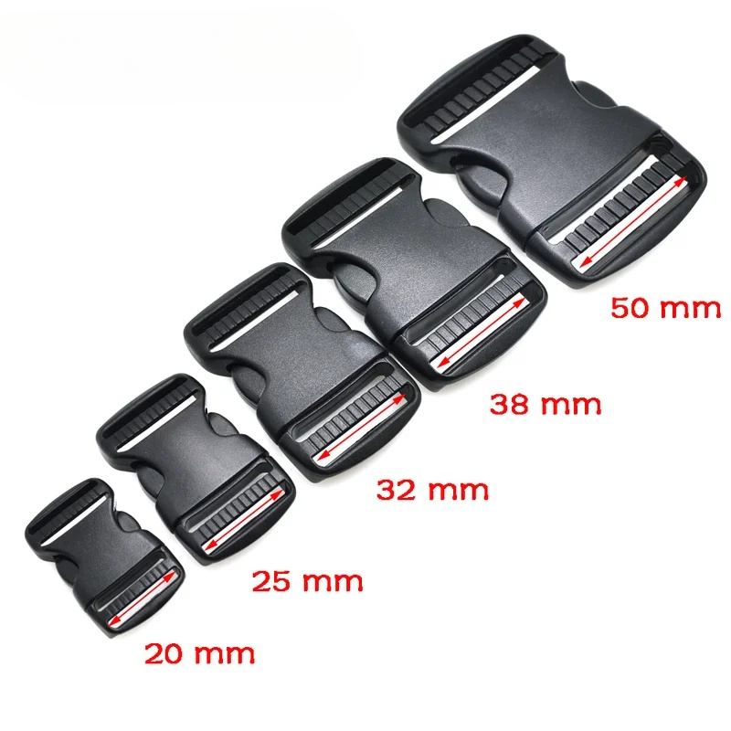2 unidades/saco, 25 ~ 38mm, fivela de liberação lateral de plástico dupla ajustável, cinto tático macio para mochila, alça de mochila, faixa de cinto