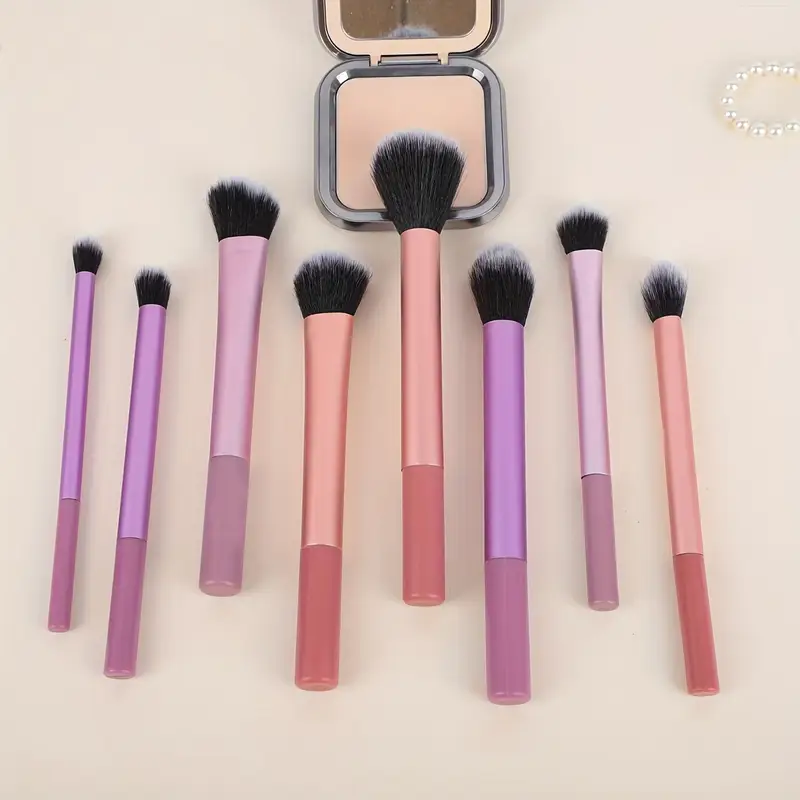8pcs Makeup Brush Kit Soft Synthetic Hair Make Up Brushes Foundation Blush Eyeshadow Cosmetic Makeup Tools