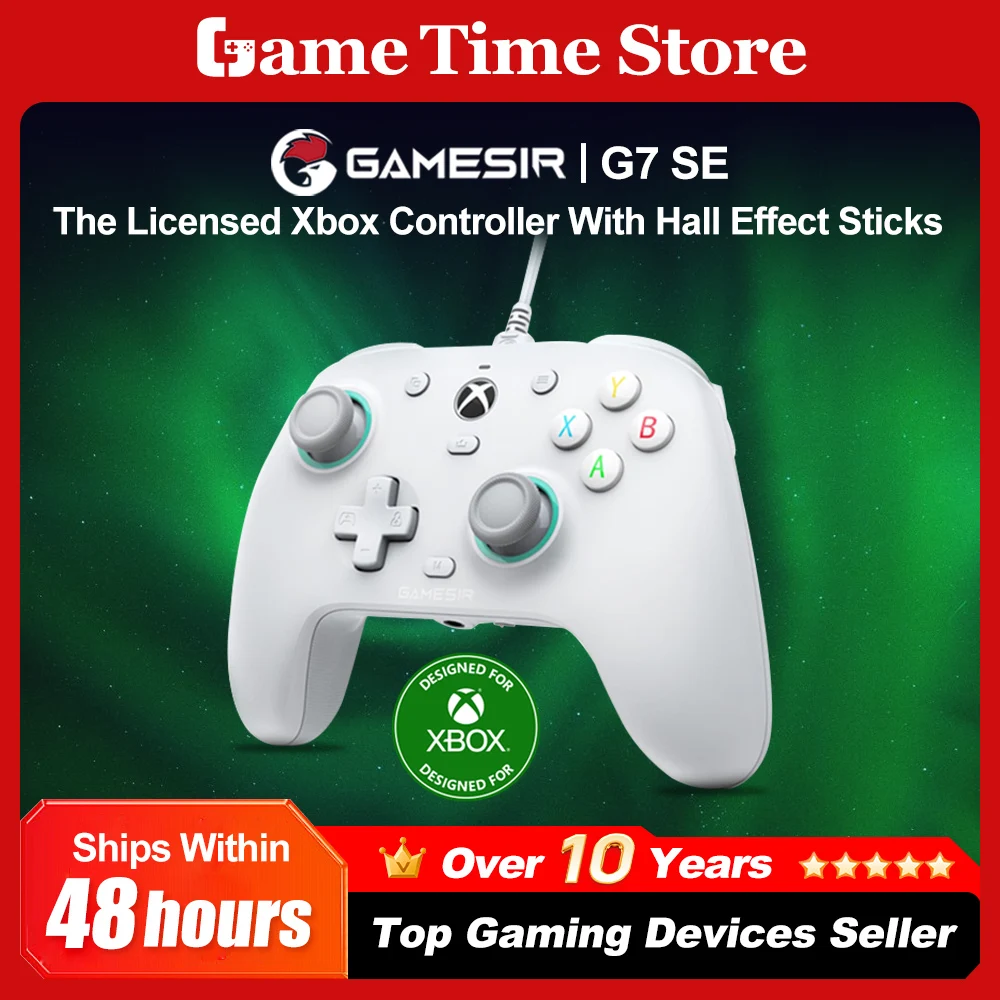 GameSir G7 SE G7 Xbox Gaming Controller Wired Gamepad with Hall Effect Sticks for Xbox Series X, Xbox Series S, Xbox One